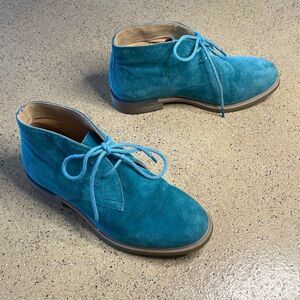 Hush Puppies "Bailey" Turquoise Suede Chukka Boots sz US 5.5